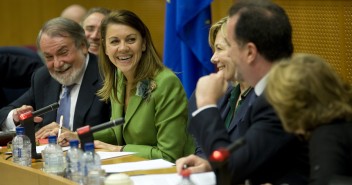 María Dolores de Cospedal preside la reunión del Grupo Popular en el Parlamento Europeo