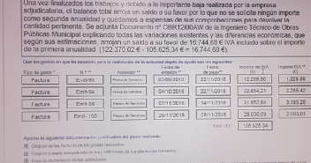 El comunicado que se hace a la Consejería