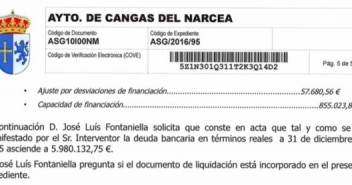 informe de intervención sobre la deuda existente