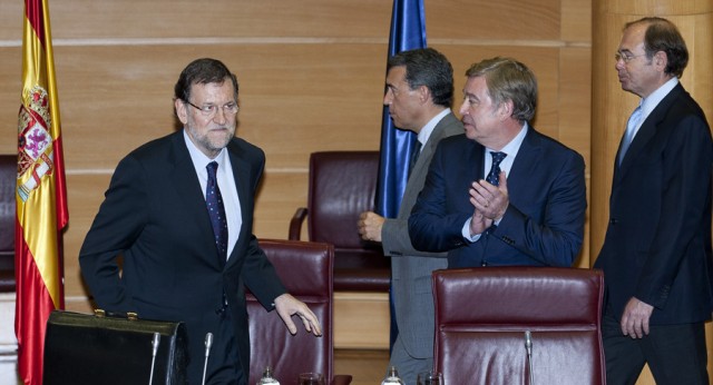 Mariano Rajoy preside la reunión del Grupo Popular en el Senado